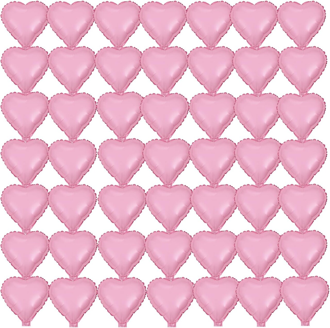 50-Pack 10in Pink Heart Foil Balloons – Party Decor for Valentine’s Day, Wedding & Birthday